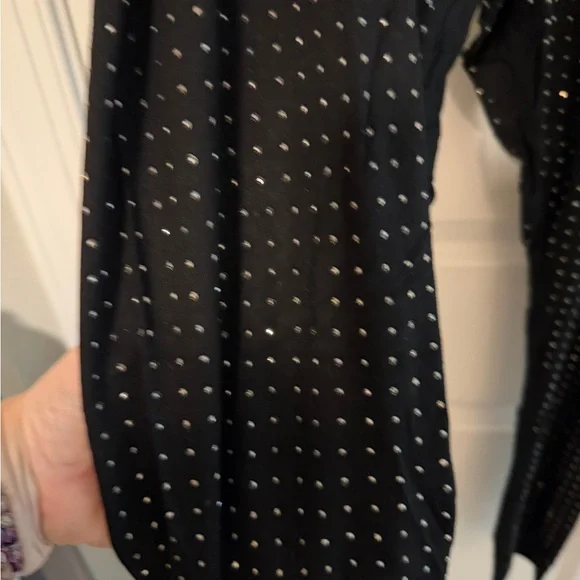 Vocal Black Rhinestone Leggings 3X - Picture 3 of 6